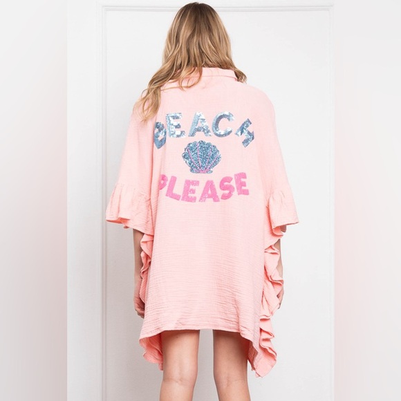 Other - Pink Beach Cover Up It Grabs Attention Its So Nice . You Will Love It At Anytime